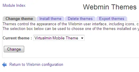 Webmin Configuration - Themes 2