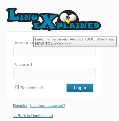Linuxplained Login Logo