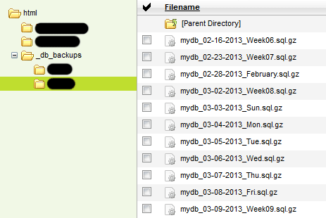 Automatic Mysql Database Backup