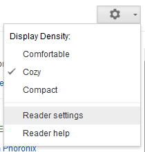 Google Reader Settings