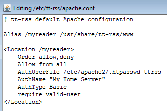 Tt-Rss Apache Authentication