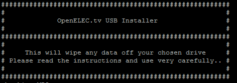 Openelec Linux Installation