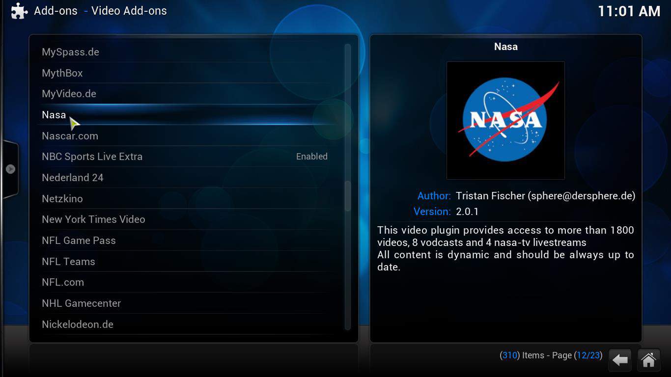 Guide How to install NASA Kodi science channel SHB