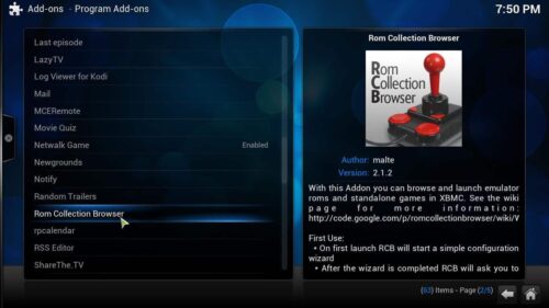 Kodi Games Emulator Browser