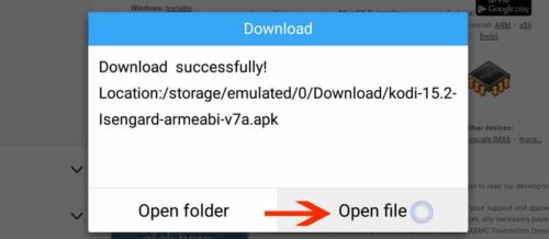 Open Kodi Apk File On Aftv Box And Stick