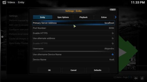 Emby And Kodi Connect Local Server
