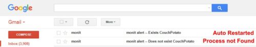 Monit Alerts - Process Not Found And Auto Restart