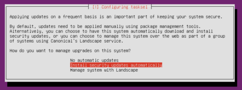 Install Ubuntu Xenial Xerus - Automatic Updates