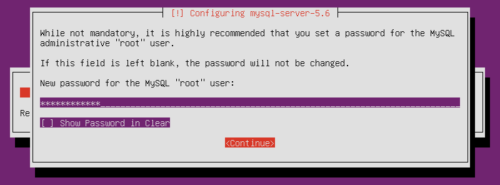 Install Ubuntu Home Server 16.04 Lts - Mysql Password