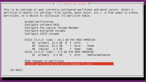 Ubuntu Partitioning Guide - Finish Partitioning
