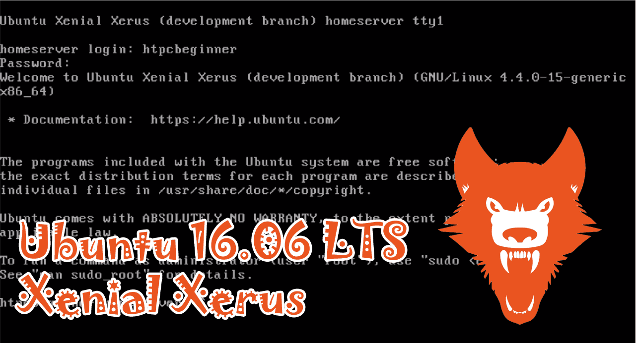 Install Ubuntu 16.04 Home Server