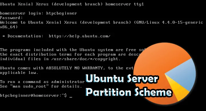 Ubuntu Server Partition Scheme