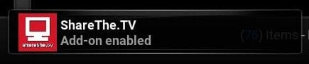 Kodi Sharethe Tv Installed Success