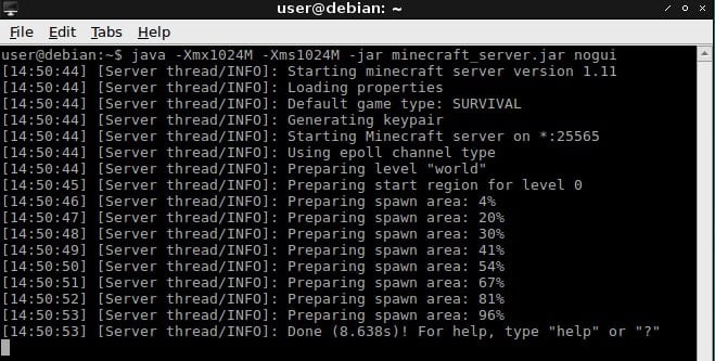 Linux Minecraft Configure Server Start