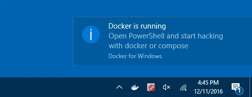 Docker Running In Windows Powershell