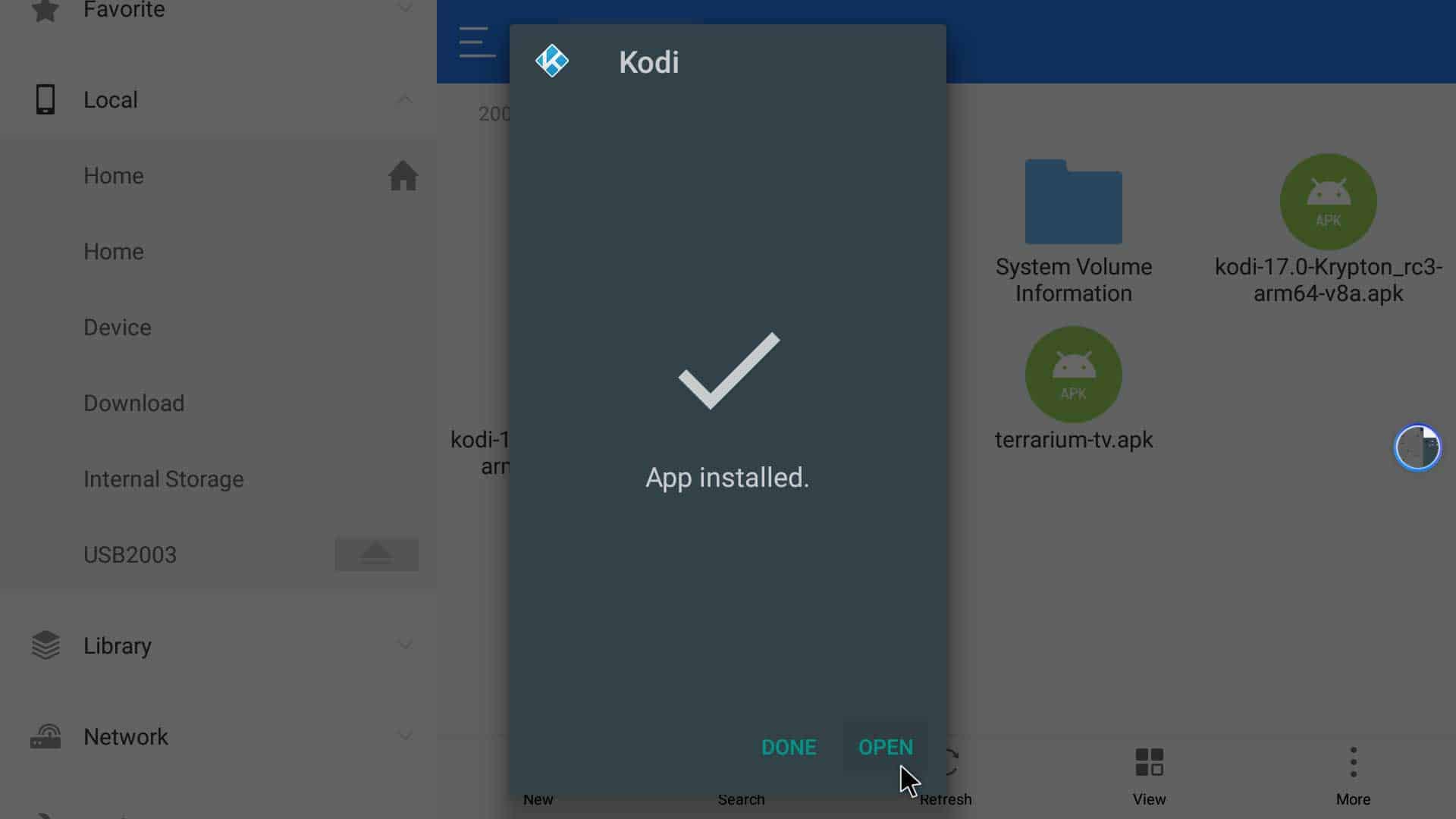 step by step how to install kodi on flash drive