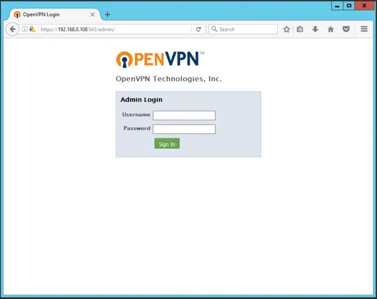 Openvpn Access Server Homepage