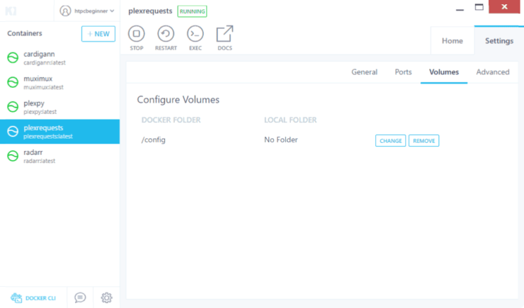 Configure Docker Volumes For Plex Requests