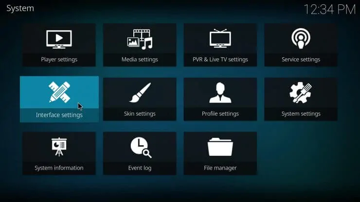 System Settings - How To Add Favorites Shortcut To Kodi Homescreen
