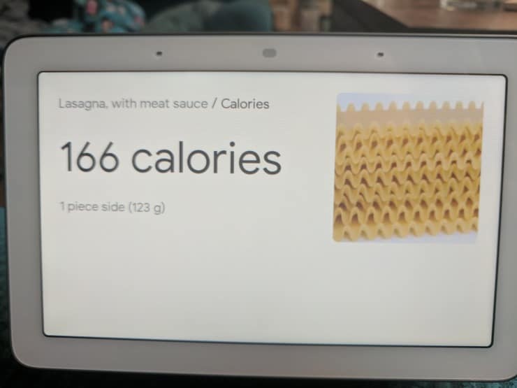 Estimate Calorie Content Of Foods Using Google Home