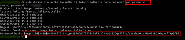 Authelia Hashed Password