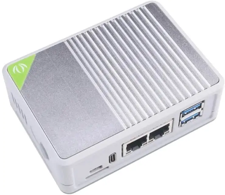 Eeed Studio Mini Router With Raspberry Pi Compute Module 4 With A Pc/Abs Case, Dual Gigabit Ethernet Nics, Openwrt Pre-Installed