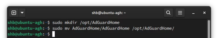 Move Adguard To Opt