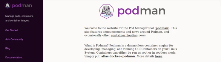 Podman Homepage