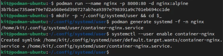 Creating Container Systemd Service