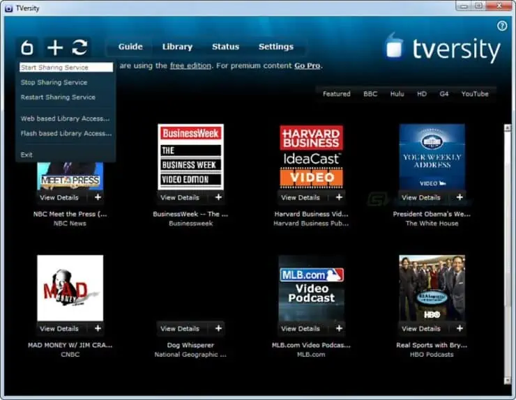 Tversity Media Servers - Media Sharing And Screen Mirroring