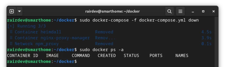 Stop Docker Before Continuing