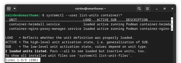 Systemd List Units