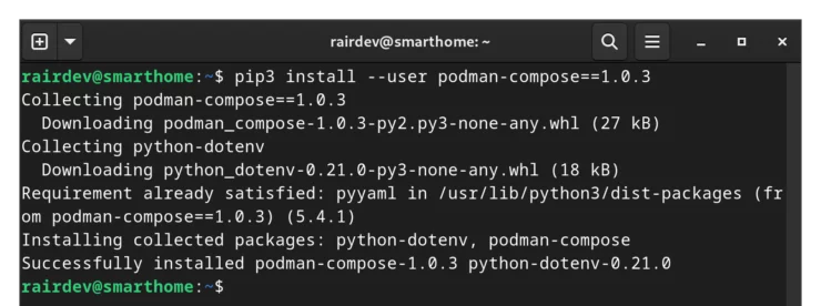 Install Podman-Compose Via Pip3