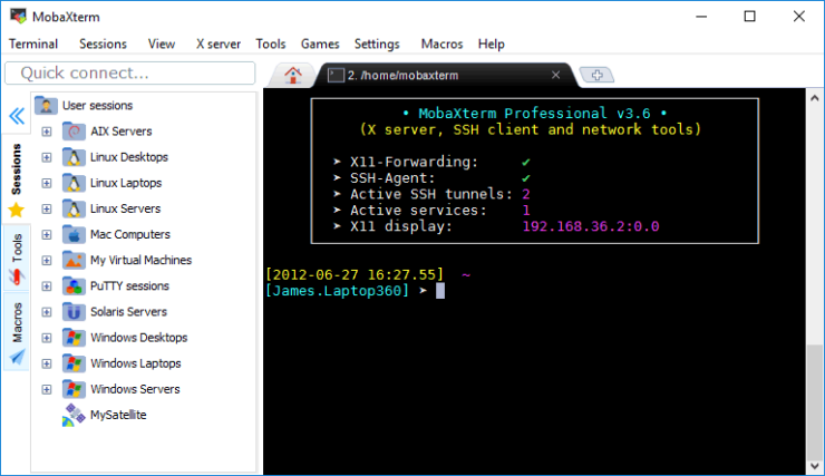 A Screenshot Is Displayed For Mobaxterm, And Ssh Client For Windows