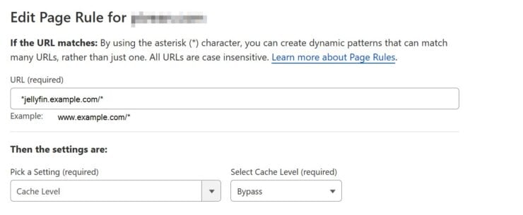 Bypass Cloudflare Cache For Jellyfin