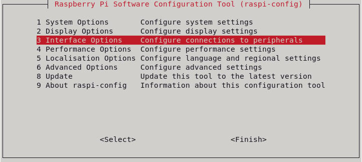 Raspberry Pi Os - Raspi-Config Start Screen