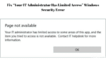 A Cover Image That Shows The Error &Quot;Your It Administrator Has Limited Access”