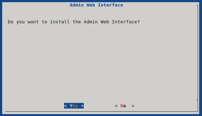 This Screen Asks The User If They Want To Install The Web Server Admin Ui
