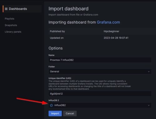 Proxmox Grafana Dashboard With Influxdb Data Source