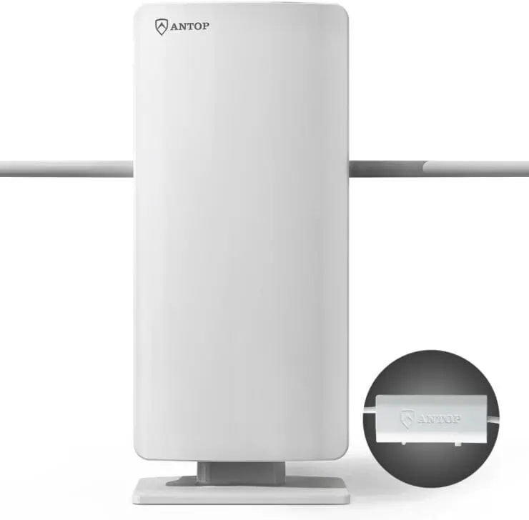 Antop At-400Bv Best Over-The-Air Tv Antenna With Flat Panel Design
