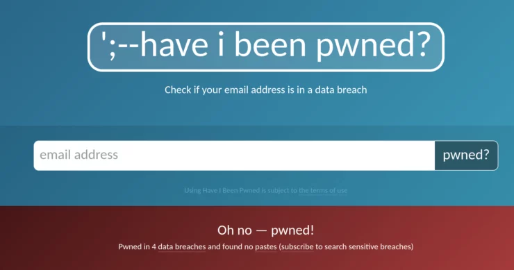 Haveibeenpwned Email Check