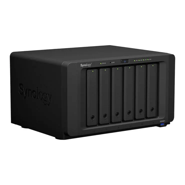 The Product Image Of The Synology Diskstation Ds1621+, Which Also Supports Ssd Caching