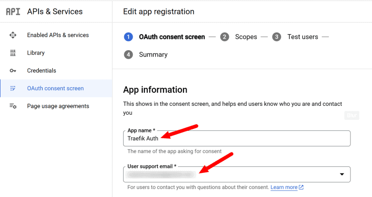 Oauth Consent Screen - App Information