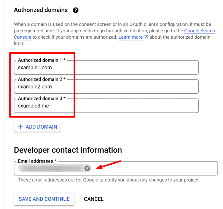 Oauth Consent Screen - Authorized Domains